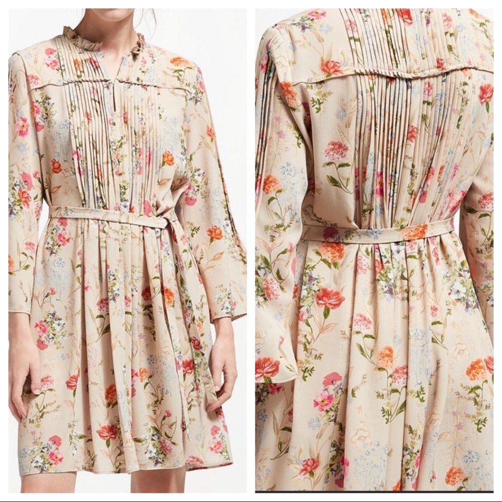 Marella Kenya Floral Print Pleated Dress SZ:8